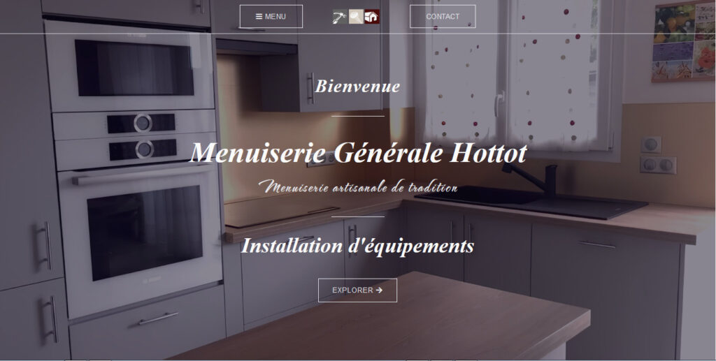 Photo cuisine intégrée menuiserie Hottot