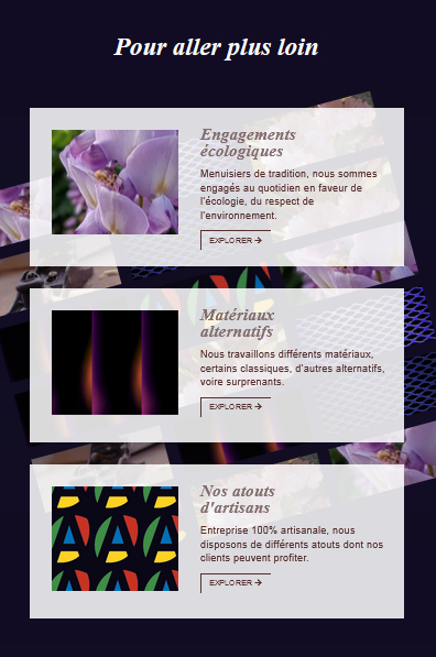 Photo cartes de navigation menuiserie Hottot