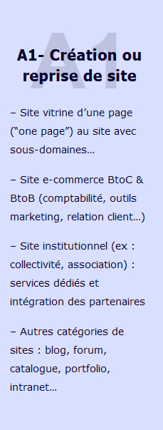 Image services A1 création ou reprise de site Internet